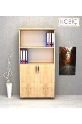 Kobiç Dosya Dolabı Yarım Kapak 80X35X150 Cm (Meşe) - 4