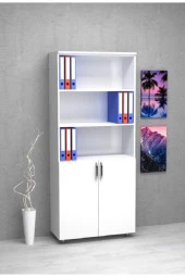 Kobiç Dosya Dolabı Yarım Kapak 80X35X185 Cm (Beyaz) - 1