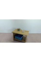 Kobiç Raflı Ofis Sehpası 60X45X45 Cm (Meşe) - 1