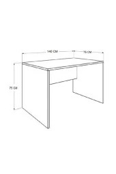 Kobiç Ofis Çalışma Masası 140X75X75 Cm (Beyaz) - 1