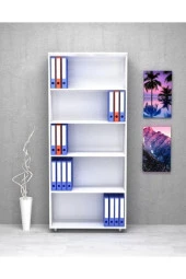 Kobiç Dosya Dolabı Açık Raflı 70X35X185 Cm (Beyaz) - 3
