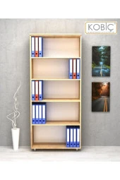 Kobiç Dosya Dolabı Açık Raflı 80X35X185 Cm (Meşe) - 1