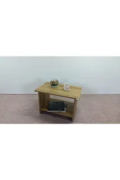 Kobiç Raflı Ofis Sehpası 60X45X45 Cm (Meşe) - 3