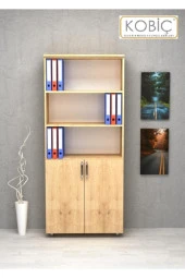 Kobiç Dosya Dolabı Yarım Kapak 70X35X185 Cm (Meşe) - 4