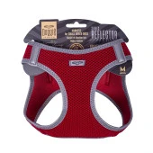 Doggie Havalı Dokuma Reflektör Serisi Köpek Göğüs Tasması Kırmızı 38-45 Cm Medium thumbnail 1