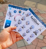 Genshin - Ayato 2'li Sticker Seti Parlak Kağıt - 6