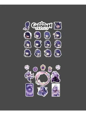 Mini Things Art Genshin-Shogun 2 Adet Sticker Set Parlak Kağıt - 3