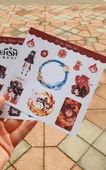 Genshin-Hu Tao 2 Adet Sticker Set Parlak Kağıt - 8