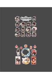 Genshin-Hu Tao 2 Adet Sticker Set Parlak Kağıt - 2