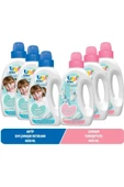 Unibaby Sıvı Çamaşır Deterjanı 1500ml Aktif 3 MAVİ + 500ml Çamaşır Yumuşatıcı Paket 3 PEMBE - 1