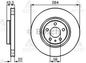 FREN DİSKİ ÖN HAVALI 284.5 MM FIAT DOBLO 1.4 1.3JTD 1.6JTD 04>10 EGEA 1.3MJTD 1.6 MJTD ALFA ROMEO 156 2.0 2.4 5 BİJON - 1