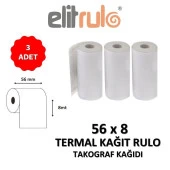 Elitrulo Takograf Kağıdı 56mm x 8mt - 3 Adet - 1