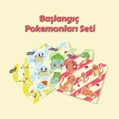 Özel Tasarım Başlangıç Pokemonları Sticker Set -4 Adet- - 1