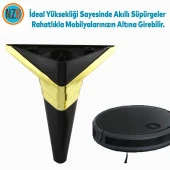 Mobilya Kanepe Sehpa TV Ünitesi Koltuk Ayağı Baza Ayakları Siyah Altın 14 cm thumbnail 3