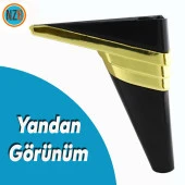 Mobilya Kanepe Sehpa TV Ünitesi Koltuk Ayağı Baza Ayakları Siyah Altın 14 cm thumbnail 4