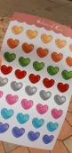Renkli Kalpler Sticker Set -1 adet büyük boy, 2 adet küçük boy- Colours of Love - 5