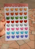 Renkli Kalpler Sticker Set -1 adet büyük boy, 2 adet küçük boy- Colours of Love - 8