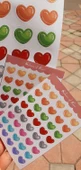 Renkli Kalpler Sticker Set -1 adet büyük boy, 2 adet küçük boy- Colours of Love - 7