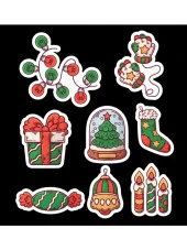 Yılbaşı - Merry Christmas - Temalı Sticker Set -16 Parça- 2 - 4