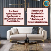 Mobilya Kanepe Çekyat Sehpa TV Ünitesi Koltuk Ayağı Baza Ayakları Yeni Ceviz Altın 14 cm thumbnail 6