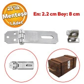 Lüks Sandık Kutu Askısı 25 Lik Menteşeli Kilit Tosba Kilit Asma Kilit Aparatı Krom Renk thumbnail 1
