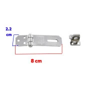 Lüks Sandık Kutu Askısı 25 Lik Menteşeli Kilit Tosba Kilit Asma Kilit Aparatı Krom Renk thumbnail 3