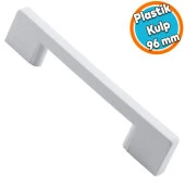 Plastik Kulp Köprü Mobilya Mutfak Dolabı Çekmece Dolap Kulpları Kapak Kulpu Kulbu Beyaz 96 mm - 1