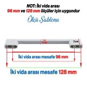 Plastik Kulp Köprü Mobilya Mutfak Dolabı Çekmece Dolap Kulpları Kapak Kulpu Kulbu Beyaz 96 mm - 2