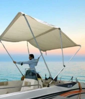 Katlanabilir 3 Kolu Tekne ve Bot Tentesi ( Gri En : 175 cm ) - 1