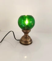 Gece Lambası Mumluk Cam Masa Lambası Ev Dekor Mum - 4