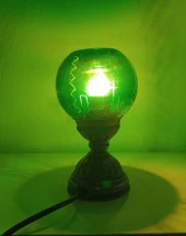 Gece Lambası Mumluk Cam Masa Lambası Ev Dekor Mum - 5