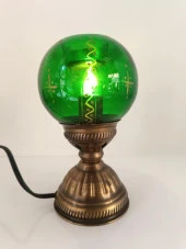 Gece Lambası Mumluk Cam Masa Lambası Ev Dekor Mum - 9