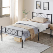 HFT HOME Metal Karyola, Çınar Metal Karyola , Ölçü ve Renk Seçenekli 21 90x200 SİYAH - 3