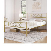 HFT HOME Metal Karyola, Çınar Metal Karyola , Ölçü ve Renk Seçenekli 21 90x190 GOLD - 1