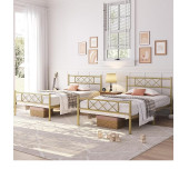 HFT HOME Metal Karyola, Çınar Metal Karyola , Ölçü ve Renk Seçenekli 21 140x200 GOLD - 5