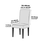 Bumedo Bambu Nano Kumaş Likralı Yıkanabilir 6'lı Sandalye Kılıfı Lastikli Sandalye Örtüsü 6 Adet-gülkurusu thumbnail 3