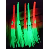 Eagenset Fosforlu Glow Silikon Kalamar Yapay Yem Olta Takımı, Çapari, Jig Yapım Malzemesi 9 cm 5 Adet - 1
