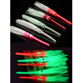 Eagenset Fosforlu Glow Silikon Kalamar Yapay Yem Olta Takımı, Çapari, Jig Yapım Malzemesi 9 cm 5 Adet - 2