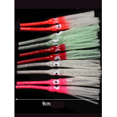 Eagenset Fosforlu Glow Silikon Kalamar Yapay Yem Olta Takımı, Çapari, Jig Yapım Malzemesi 9 cm 5 Adet - 4