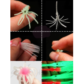 Eagenset Fosforlu Glow Silikon Kalamar Yapay Yem Olta Takımı, Çapari, Jig Yapım Malzemesi 9 cm 5 Adet - 6