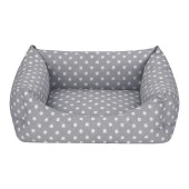 Pet Comfort Uniform Gri Puantiyeli Kedi ve Köpek Yatağı XS 50x40cm thumbnail 1