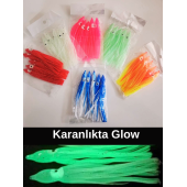 Eagenset Silikon Ahtapot Yapay Yem Olta Takımı, Çapari, Jig, Yapım Malzemesi 9 cm 5 Adet - 2