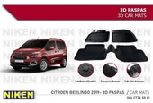 Citroen Berlingo Havuzlu 3D Paspas Niken Siyah 2019 Sonrası - 1