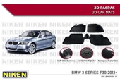 Bmw 3 Serisi F30 Havuzlu 3D Paspas Niken Siyah 2012-2018 Arası thumbnail 1
