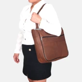 Lederax Hakiki Deri El ve  Omuz Çantası Anne Çantası LD403 thumbnail 6