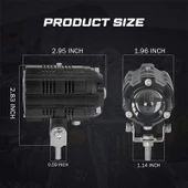 Offroad sis lambası beyaz-sarı (6.5 cm x 4.5cm 6.5cm ) 10w 12-80v set / LASS347 - 3