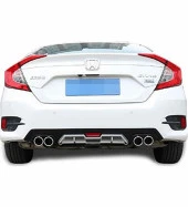 Honda Civic Fc5 4 eksoz görünümlü difüzör gri 2016-2019 arası modeller thumbnail 3