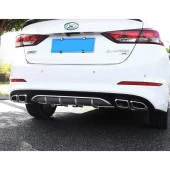 Hyundai Elantra çift eksoz görünümlü difüzör gri 2016 sonrası modeller - 1