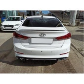 Hyundai Elantra çift eksoz görünümlü difüzör gri 2016 sonrası modeller - 2