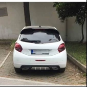 Peugeot 208 uyumlu üniversal difüzör Gri 2012 ve sonrası modeller - 1
